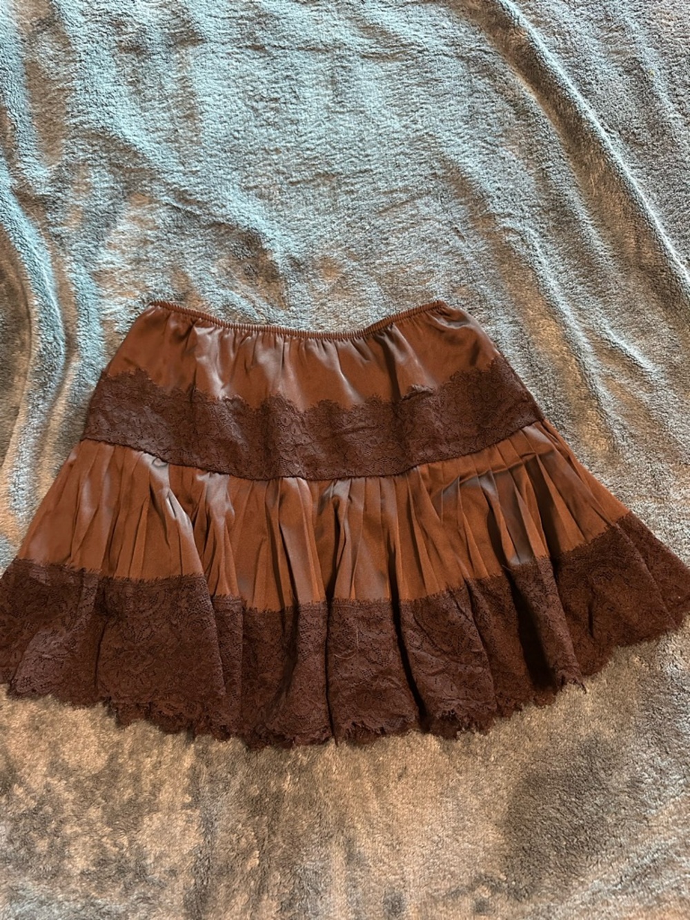 Black Lace Tiered Mini Skirt